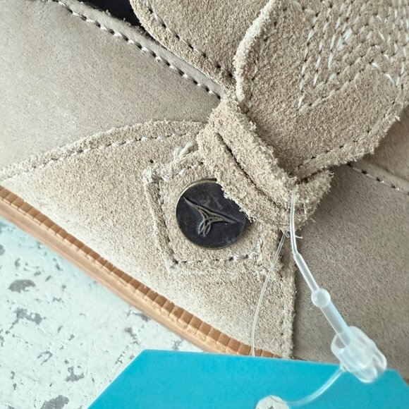 Lane Boots Womens Western Flats 10 MARTINGALE Latte Suede Cowgirl Loafer Slip On - Picture 3 of 13